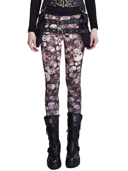 Halloween Wishlist con StyleWe https://www.stylewe.com/product/coffee-skull-print-street-leggings-70629.html
