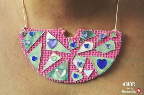 DIY COLLAR BABERO RECICLANDO CDS