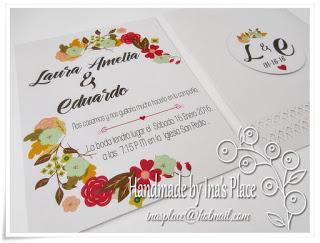 Invitación Bodas - Floral Inspired Handmade Invitation - Decor Ideas.