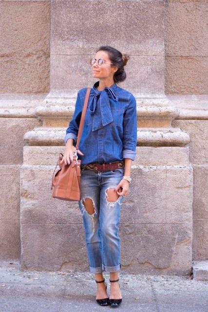 bow blouse street style 8