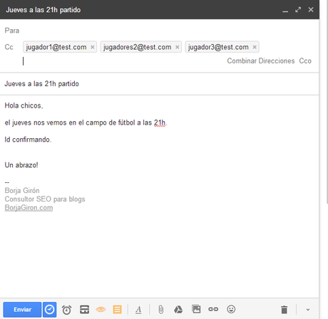 Email: Cómo usar el correo electrónico envio email varios amigos
