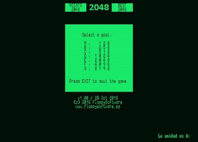 Primeras impresiones con '2048', el clásico de móvil ahora para Amstrad PCW