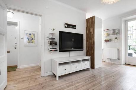 mini pisos estilo escandinavo decoración pisos pequeños decoración estudio cocina nórdica cocina abierta pequeña blog decoración nórdica 