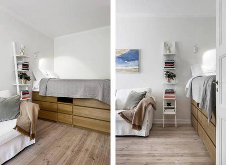 mini pisos estilo escandinavo decoración pisos pequeños decoración estudio cocina nórdica cocina abierta pequeña blog decoración nórdica 