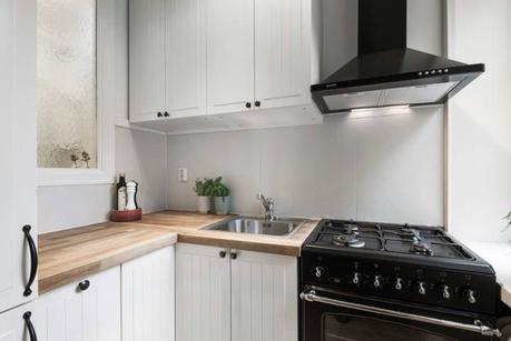 mini pisos estilo escandinavo decoración pisos pequeños decoración estudio cocina nórdica cocina abierta pequeña blog decoración nórdica 