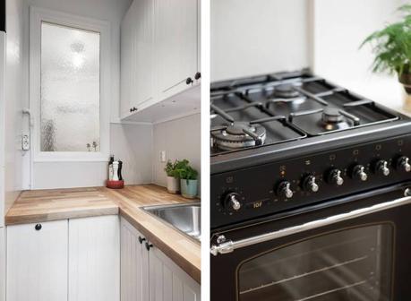 mini pisos estilo escandinavo decoración pisos pequeños decoración estudio cocina nórdica cocina abierta pequeña blog decoración nórdica 