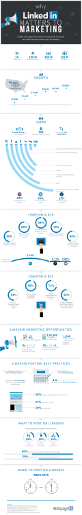 Infografía sobre marketing en Linkedin.Son varios los niveles...