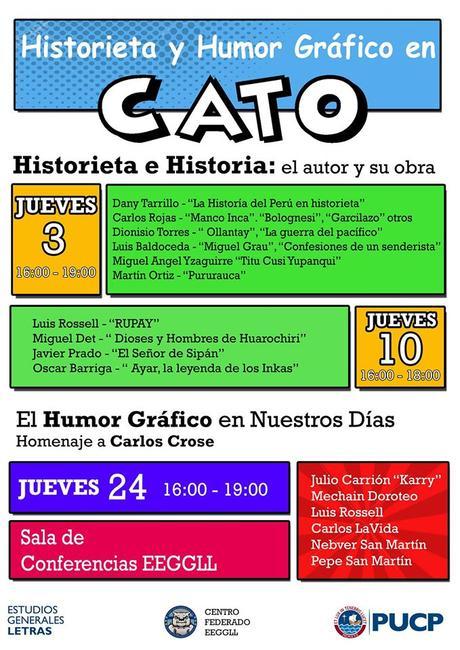 Historieta y Humor Gráfico en CATO, conversatorios 3, 10 y 24 de noviembre en la PUCP