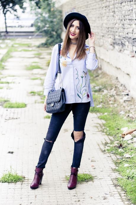 camisa bordada olivia palermo