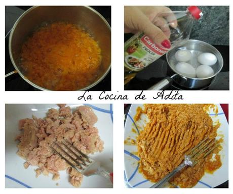 Pastel de langostinos y atún