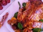 Pollo asado uvas castañas