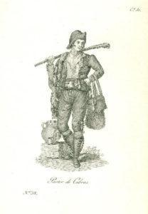 Pastor de cabras. Grabado de 1840.