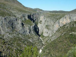 Vista del Barranc de L'Infern desde la senda.