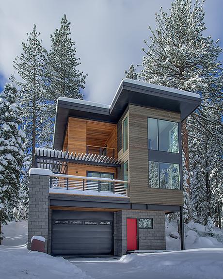 Casa Minimalista en las Montanas Nevadas