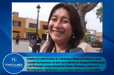 ZULMA MATUMAY APOYA SALIDA  DE SU SUCESOR MOLINARES QUISPE…