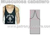 Camiseta musculosa caballero.Tema