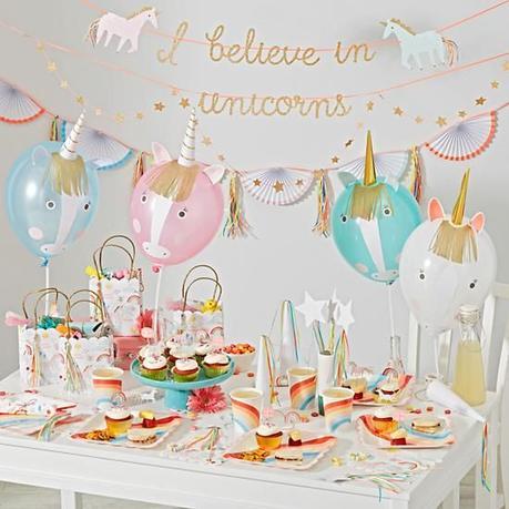 Guirnaldas feliz cuarto cumpleaños: Fiesta unicornios kidsandchic