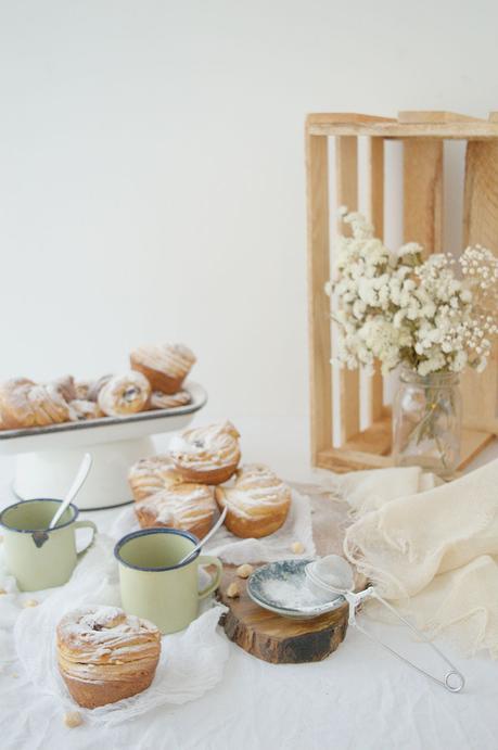 Cruffins con avellanas y ganache de chocolate, placer dos en uno #Asaltablogs