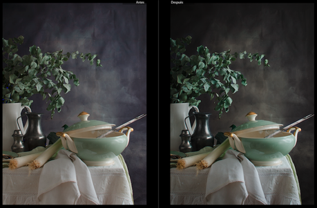 cómo cambiar el color del fondo de una fotografía con Lightroom