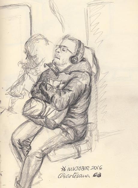 #InkToberspain2016 ...De retos, tintas, imaginación, liberación y disfrute... #reto 25 TIRED