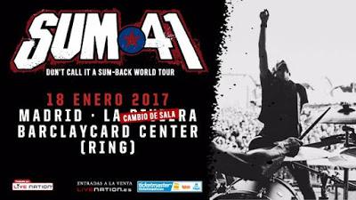Sum 41 cambian su concierto en Madrid de La Riviera al BarclayCard Center