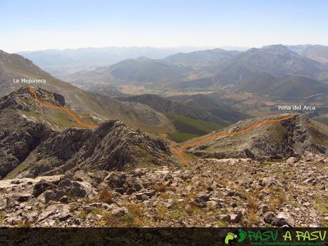 Vista de la Mojonera y Peña del Arca desde el Ranchón