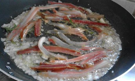 Pasta con calabaza y panceta – Pasta mariposas con calabaza y panceta – Farfalle con zucca e pancetta mariposascalabazapanceta2