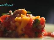 Salpicon xurel mango piquillos confitados