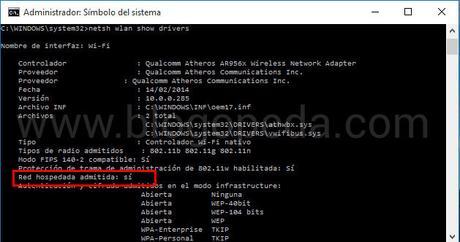 crear un punto de acceso wifi en windows 10