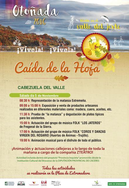 Fiesta de la Caída de la Hoja (5 de noviembre en Cabezuela del Valle)