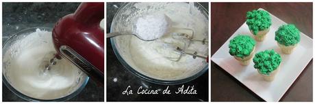 Conos de bizcochos con arándanos