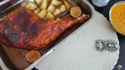 Redondo ternera asado con verduras