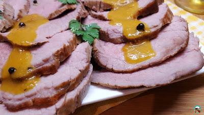 Redondo ternera asado con verduras