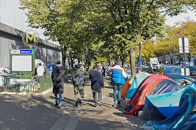 Los migrantes desalojados de Calais en París