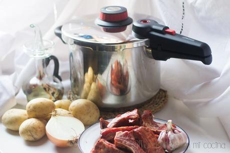 ingredientes para las patatas con costillas