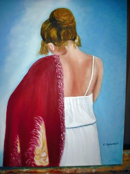 Mujer con mantón de manila