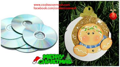 Haz bonitas esferas navideñas reciclando discos de cds