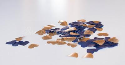 Confetti en azul navy y dorado