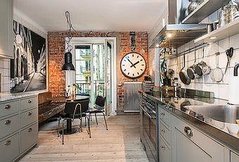 Una cocina y el ladrillo visto - Paperblog