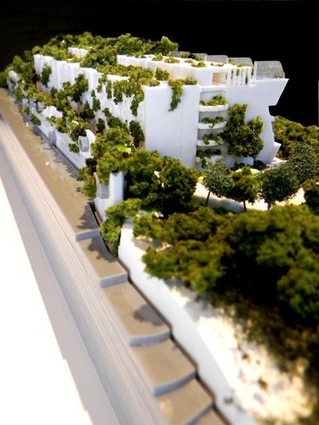 MAQUETA DEL CONJUNTO RESIDENCIAL DISEÑADO POR A-CERO PARA UN CONCURSO INTERNACIONAL