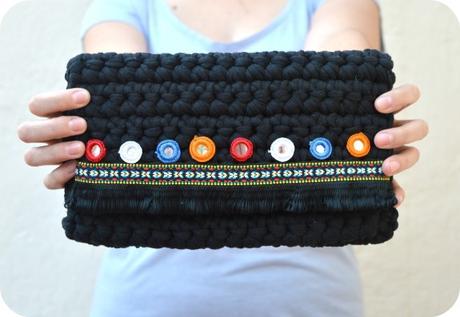 DIY: Clutch de trapillo estilo etnico