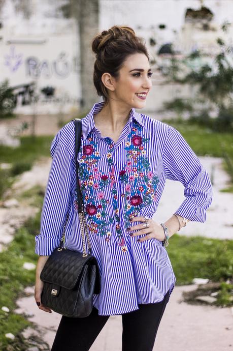 FLORAL EMBROIDERED SHIRT