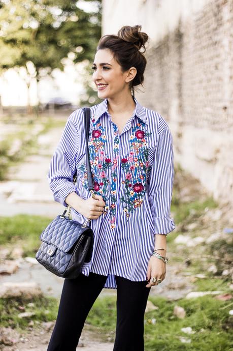 FLORAL EMBROIDERED SHIRT