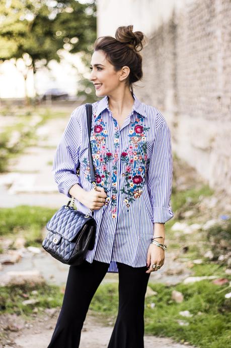 FLORAL EMBROIDERED SHIRT