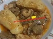 Lomos merluza gambas champiñones olla gm"f" amiga loli