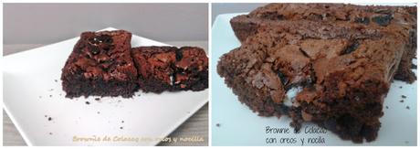 Brownie de Colacao con Oreos y Nocilla