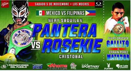 Nery “Pantera” Saguilán vs Rosekie “Gigante” Cristobal en Vivo – Sábado 5 de Noviembre del 2016