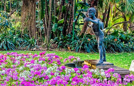 Fuente deUn joven con cántaro de agua en el Botánico,Buenos Aires,Argentina