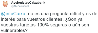 Vulnerabilidad de tarjetas de CaixaBank, S.A.