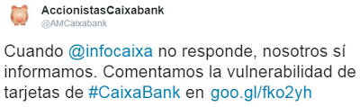 Vulnerabilidad de tarjetas de CaixaBank, S.A.